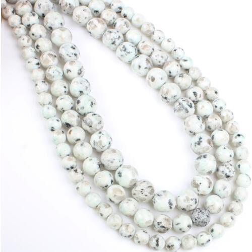 Natural stone Fashion Tianshan Lanshi Round Loose Beads Men and Women Jewelry DIY Necklaces Bracelets Jewelry Accessories