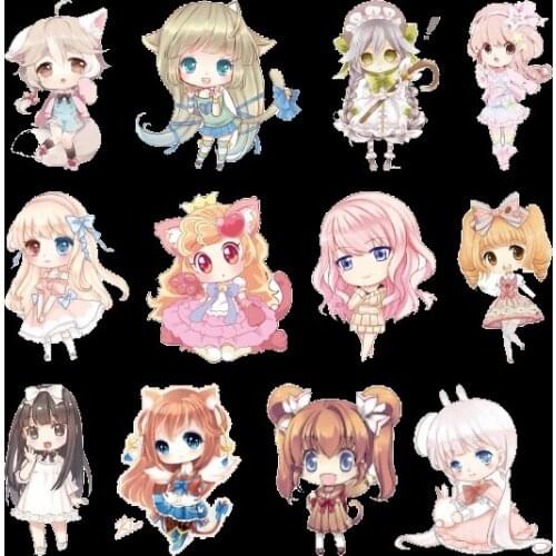 Fashion Lolita Skirt Girl Patches Iron-on Transfers For T-Shirt Girl Gift DIY Clothes Stickers Heat Transfer Washable Appliques