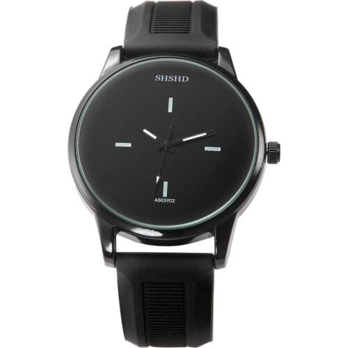 Fashionable casual women Europe and the big dial contracted Korean couples personality tide male students watch black and white