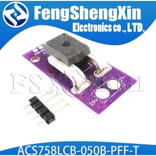 50A Hall Current Sensor Module Linear Analog AC DC Current Sensor ACS758LCB-050B High Accuracy for RC Model DIY
