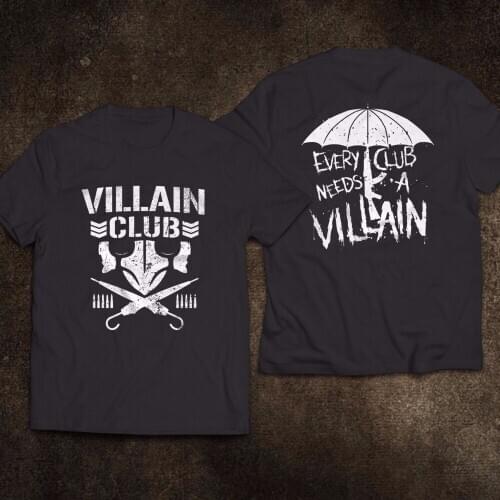 2019 Summer Fashion New Printed T Shirt Short Sleeve Men New Every Club Need A Villain Custom MenS Black White Tee Shirt