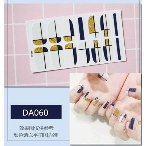DA041-DA080 40 Style DIY Full Cover Nail Stickers Wraps False Nail Tips Nail Strips Nail Sticker Decal Korea Japan Nail