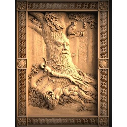 New 3D STL Model Tree for CNC Router 3D Printer Artcam Aspire Bas Relief