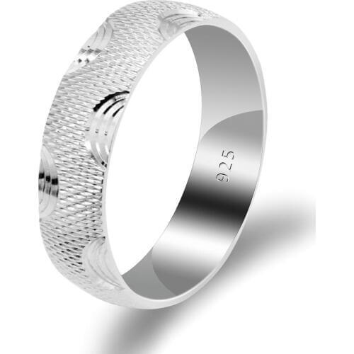 Real 925 Sterling Silver Couple Rings for Lovers Engagement Ring Wedding Bands Couple for Men Women Anniversary Jewelry Gift