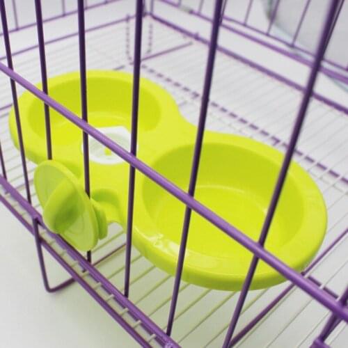 Pet Dog Feed Bowl Creative Detachable Hanging Double Bowls Small Dog Auto Water Dispenser Anti Bite Pets Feeding Supplies