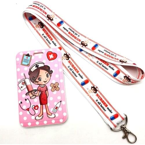 Retail 1 pcs Doctors Nurse Key Chains Neck Strap Keys Camera ID Card Lanyard
