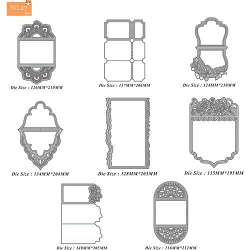 Book Page Frame Metal Cutting Dies For Diy Scrapbooking Photo Album Decorative Stencil Embossing PaperCard Crafts Die 2021 New