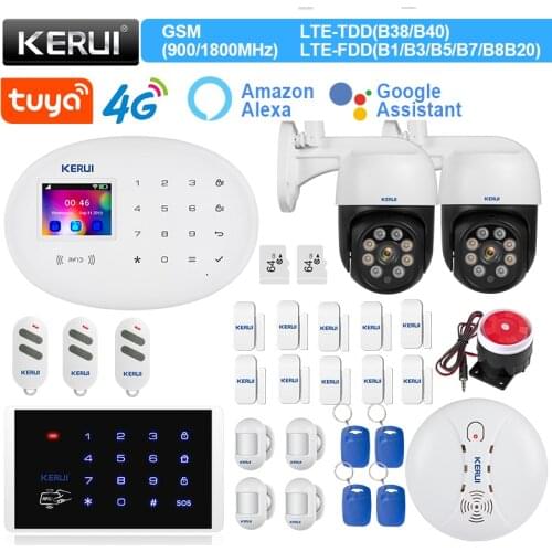 KERUI W20 WIFI GSM Smart Home Security Alarm System APP Control Wireless Motion Door Sensor Burglar Surveillance IP Camera