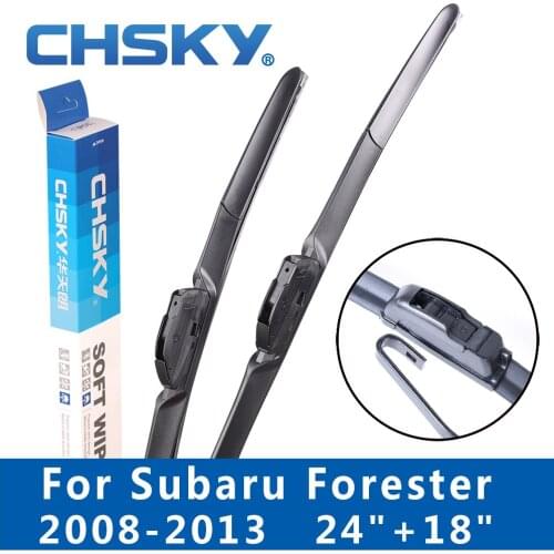 CHSKY Special for SUBARU Forester 1997 to 2017 Front Car Windshield Wiper Blade Fit Hook Arms Natural Rubber Windscreen Wipers