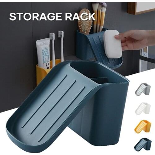 Punch Free Drain Rack Wall Climb Soap Box With Suction Cup Reusable Plastic Container for Kitchen Bathroom XH8Z