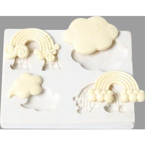 Sugarcraft Cloud Rainbow Capital Silicone Mold Fondant Mold Cake Decorating Tools Chocolate Gumpaste Mold