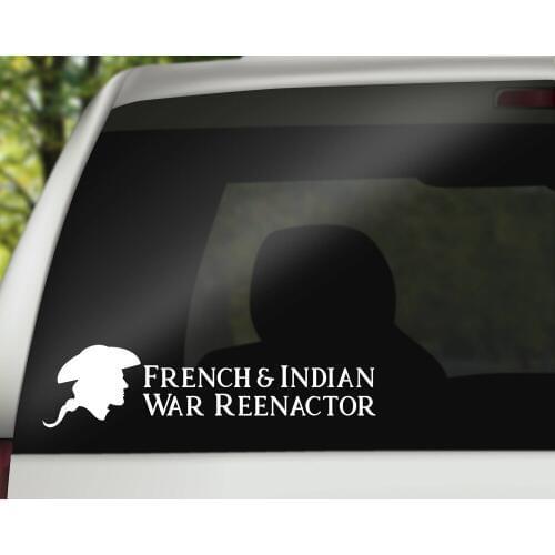 French and Indian War Reenactor Colonial Vinyl Decal - Wall Art - Vehicle Decal - Computer Decal - Reenactor - Reenactment
