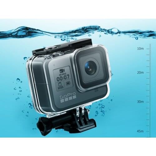 Waterproof Case For Gopro 8 Tempered Glass For Gopro 8 Accessories For Gopro Hero8 Case Cover Housing Black
