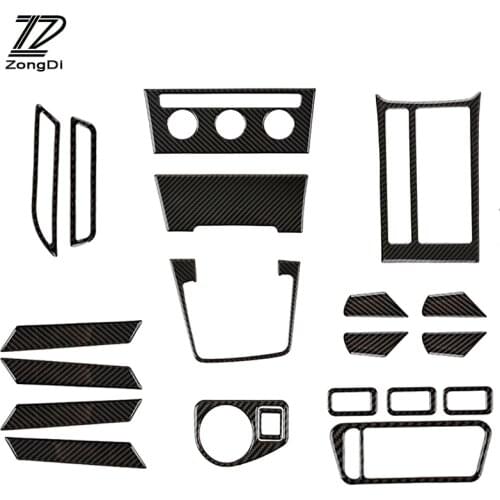 ZD Interior Carbon Fiber Car Styling Stickers Covers for Volkswagen VW Golf 7 GTI MK7 GTI R Accessories 2013 2014 2015 2016 2017