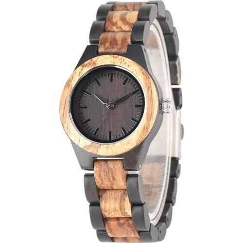 Creative Wooden Watches Women Full Wood Watches Natural Bamboo Handmade Lightweight Wrist Watch Fashion Casual Timepieces Clock