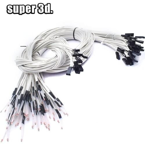 1/5pcs 100K ohm NTC 3950 Thermistors with 1meter Cable Dupont Head for 3D Printer Mend Part Temperature Terminal