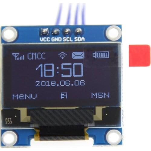 1pc White/blue Color 0.96 Inch Oled Display Module 128*64 Oled Lcd Display I2C 0.96 Iic Serial 128x64 Replacement