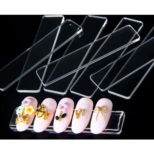 10 Pcs Acrylic Nail Polish Holder Stand Case Rack Clear Lipstick Organizer Storage Box Nail Showing Display Shelf