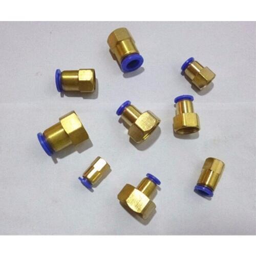 10pcs Tube O/D 10mm To 1/8" 1/4" 3/8" 1/2" Pneumatic Push In Connector Quick Release Fitting BSP Female Quick Connector
