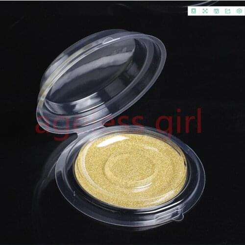 100/set Round False Eyelash Boxes Lashes Packing Boxes Clear False Eyelashes Packing Tray EyeLash DIY Makeup Tools