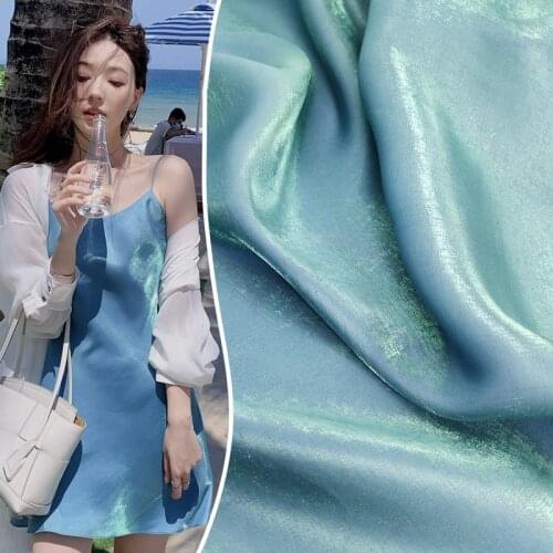 150cm*50cm Mermaid Jisi Satin Gradient Dress Hanfu Shirt Doll Clothes DIY Dress Fabric