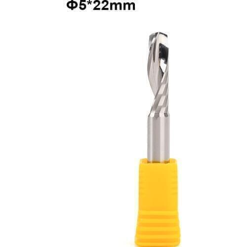 2pcs AAA 5mmx22mm one Flute Spiral Cutter router bit CNC end mill PVC MDF carbide milling cutter tugster steel for Acrylic wood