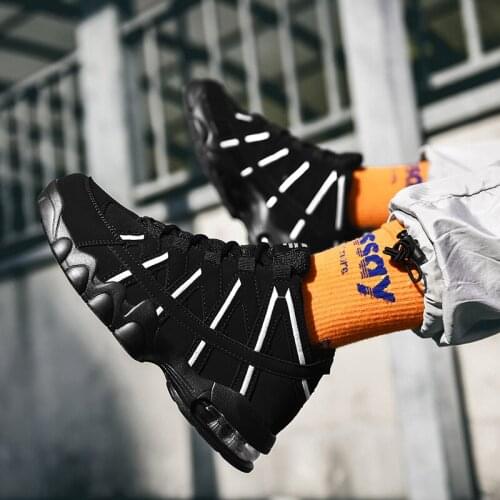 2021 Men Basketball Shoes Men High-Top Sports Cushion Hombre Athletic Chirld Shoes Women Comfortable Breathable Couple shoes