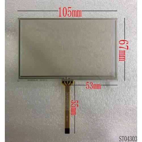 4.3 inch car navigation MP4 KD43G18-40NB-A1 KD43G18 A5 4.3 C430P T43P12 GPS resistive touch screen LCD 105*67mm