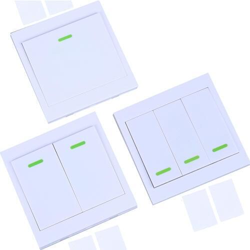 433Mhz 86 Wall Panel Wireless Remote Control Switch Transmitter 1 2 3 Button RF Receiver For Bedroom Ceiling Light Lamp