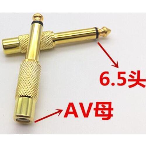 5pcs/lot 6.5 turn lotus head 6.5 turn RCA 6.5 turn lotus mother head 6.35 turn the audio adapter plug of the mixer connector