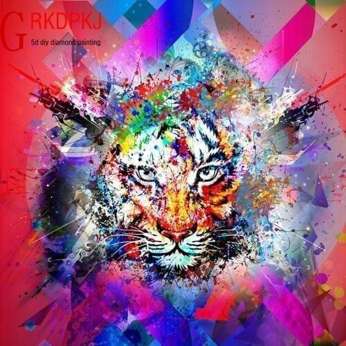 5d diy diamond painting full square diamond embroidery mosaic diamond mosaic picture rhinestone home decoration Tiger painting