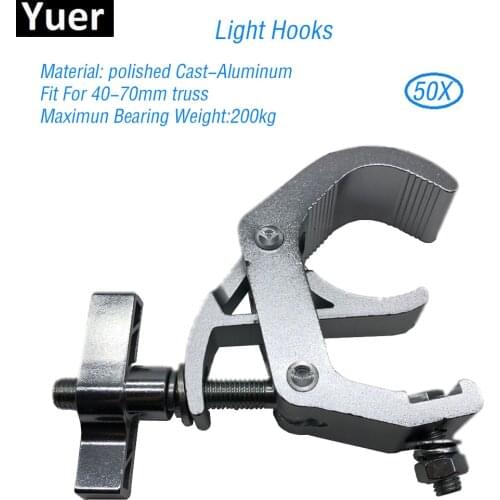 50Pcs/Lot Aluminum Stage Lights Hook Fit For 40-70mm Load LED PAR Moving Head Disco Light Hooks Sound P0arty Stage Lights Hook