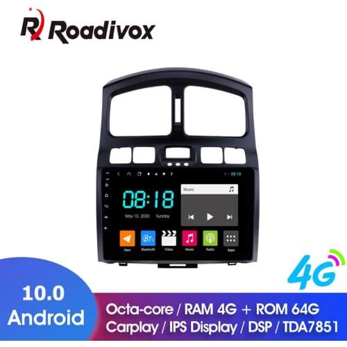 9" Android 10.0 RAM 4G ROM 64G for HYUNDAI Classic Santa Fe 2005 2015 Car Dvd Gps Navigation Radio Multimedia Player Stereo Unit