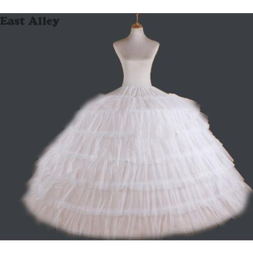 WHITE Super Big 7-HOOP WEDDING PROM PETTICOAT UNDERSKIRT BRIDAL CRINOLINE