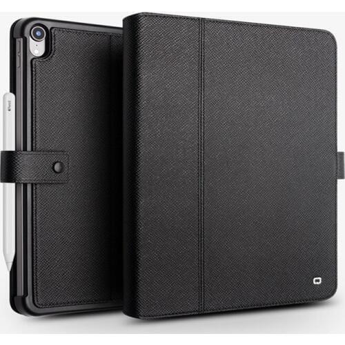 QIALINO Genuine Leather Tablet Cover for Apple iPad Pro 11 12.9 2018 Smart Wake up & Sleep Function Stand Card Slot Flip Case
