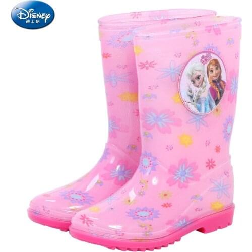 Disney childrens cartoon frozen princess girl student non-slip soft bottom rain boots rain boots boots