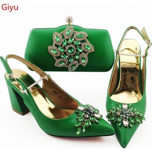 Doershow fashion style Italian Shoes with Matching Bag Italian Design African Nigeria Shoes and Bag Set for Parties! HOU1-12
