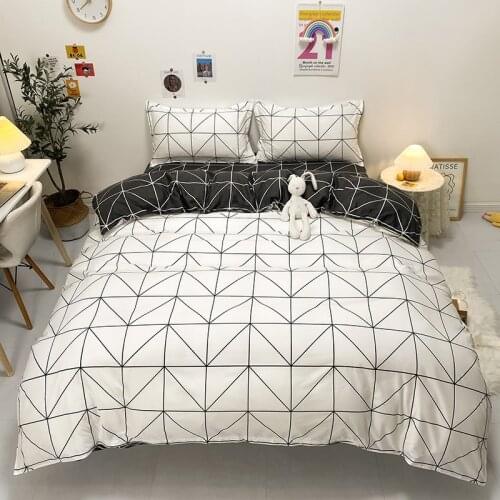 Solstice Home Textile King Queen Single Double Girls Bedding Set Branch Leaves White Pink Duvet Cover Pillow Case Flat Bed Sheet