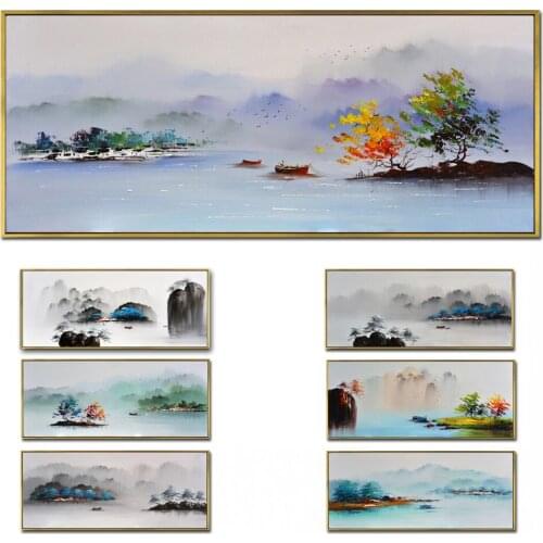 Oil Painting Chinese painting Hand painted world famous paintings Modern Chinese landscape painting Landscape art 2020082203