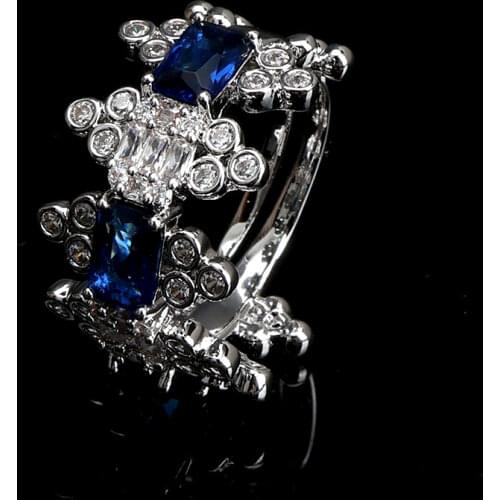 Crystal-Ring New Personality fashion Leopard grain decals Rhine stone Rings For woman or Men Wedding engagement Jewelry Ring