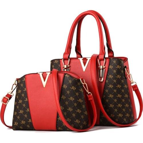 2 PCS Women Bags Set Leather Handbag New Women Tote Bag Ladies Handbags Shoulder Bag for Women 2021 Luxury Messenger Bag Bolsas