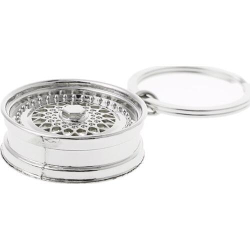Cool Luxury Metal Car Keychain Wheel Rim Creative Auto Part Model Key Chain Ring 3D Miniature Model strong JDM style,cool gadget
