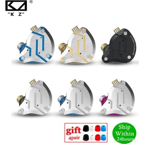 KZ ZS10 Pro Metal Headset 4BA+1DD Hybrid Units HIFI Bass Earbuds In Ear Monitor Earphones Noise Cancelling Earphone KZ ZSN AS16