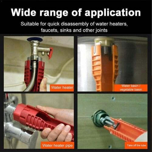 Multifunctional Faucet and Sink Installer Wrench Anti-Slip Tool Tools Wrench Tools Hand Home Handle Plumbing I2E9