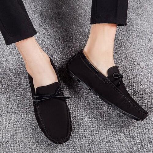 Mens Casual Moccasin Loafers Boat Shoes Plus Size 48 Driving Flat Unisex Microfiber Slip-on Breathable Shoes New Fashion 2021