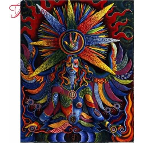 5d DIY Diamond Painting Stitch Cross Kit,buddha abstract,Full Diamond Embroidery 5D Diamond Mosaic Needlework home Decor,sticker