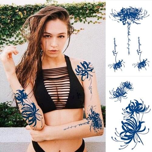 Juice Ink Tattoo Sticker Body Art Waterproof Temporary Tatoo Optional Joining Together Flower Fashion Fake Tatto For Women Men