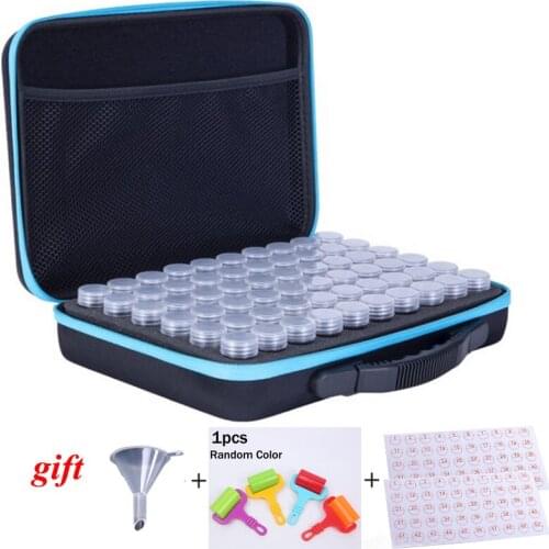 New Diamond Painting Accessories Carry Case Container Storage Box 60 Bottles diamant painting Hand Bag Roller Funnel Glue Tools