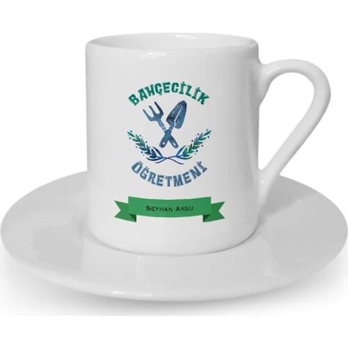 Personalized Horticulture Öğretmeni Turkish coffee Cup-2