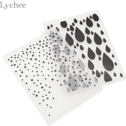 Plastic Embossing Folder For Scrapbook DIY Album Card Tool Plastic Template Stamp Carding Making Tool Dot Bubble Raindrop
